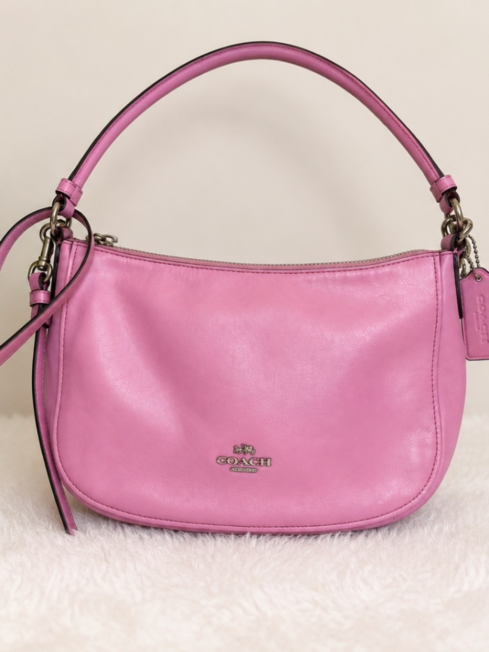 COACH soft pink crossbody handbag